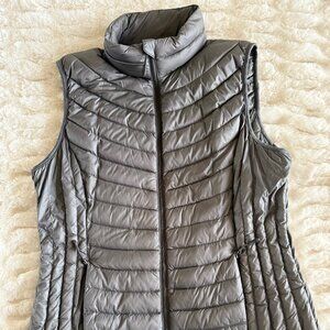 Packable Down Vest Silver Size Medium